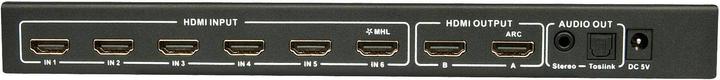 Actual product image Lindy HDMI 4K UHD 6x2 Matrix