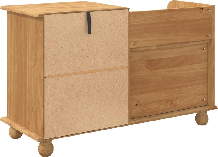 VidaXL Banc de rangement d'entrée "ASKIM" Marron miel 100x39x62 cm Pin massif (100 cm)