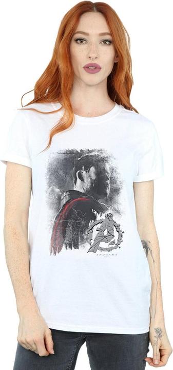Actual product image Womens/Ladies Avengers Endgame Thor Brushed Cotton Boyfriend T-Shirt (3XL)