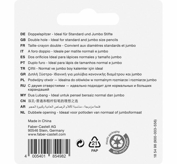 Produktbild Magni Faber Castell 185498 Doppelspitzdose"Blister" rund