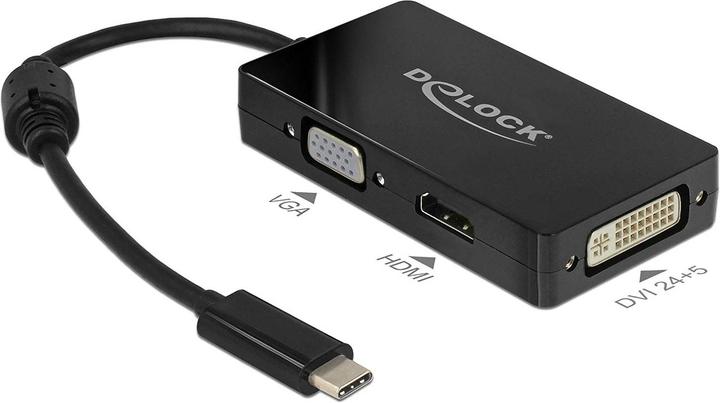 Delock USB-C zu (DVI, VGA, HDMI, 13 cm)