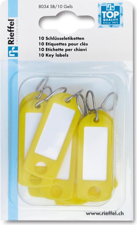 Rieffel Schlüsseletiketten gelb