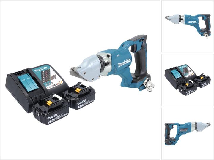 Actual product image Makita DJS 200 RF Battery Sheet Metal Shears 18 V 2.0 mm Brushless + 2x Battery 3.0 Ah + Charger
