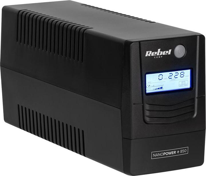 Image du produit Rebel Nanopower Plus 850 UPS | Offline | Sinusoida| 850VA | 480W | LCD | USB (850 VA, 480 W, Standby Onduleur)