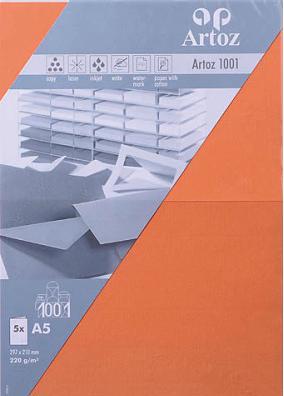 Actual product image Artoz 1001 cards lobster red (A5, 220 g/m², 5 x)