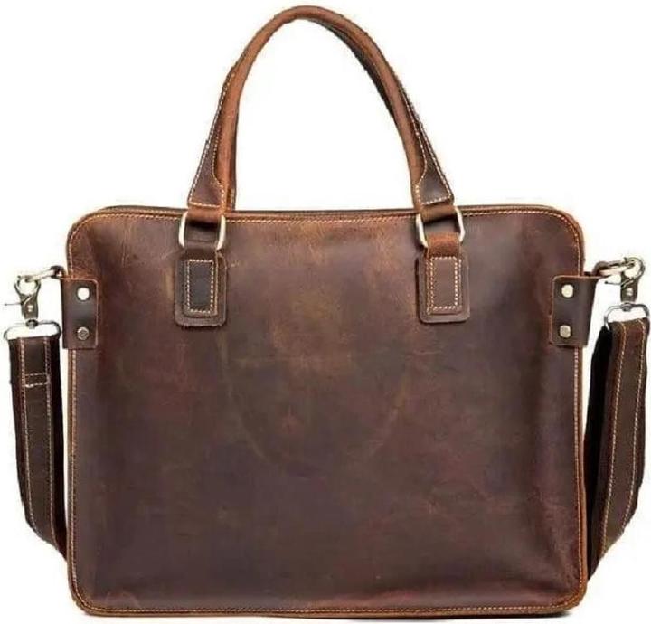 Actual product image Only-Bags.Store Leather Briefcase, Leather Messenger Bag, Laptop Bag