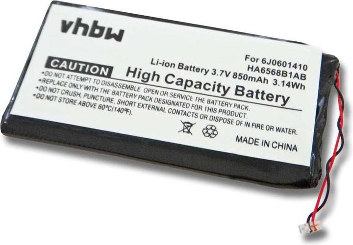 Actual product image AccuCell Li-Ion battery - 850mAh (3.7V) - for MP3 player, music player like Samsung 6J0601410 66.5 x 31.8 x (1 pcs., 850 mAh)