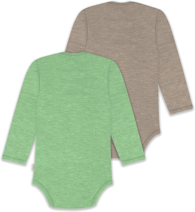 Actual product image Normani 2-pack baby merino bodysuit long sleeve "Auckland" - 9381 (74)