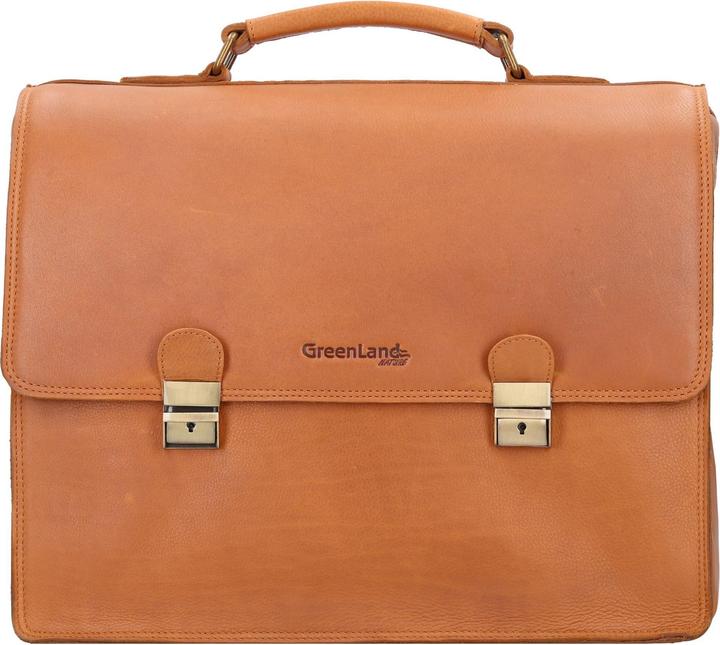 Greenland Nature Nature Aktentasche RFID Leder 40 cm Laptopfach