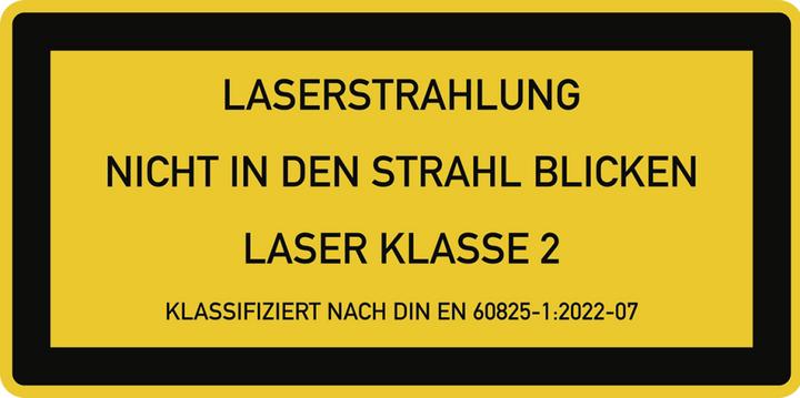 Moravia Warnzeichen LASER KLASSE 2 Folie, 105x52 mm