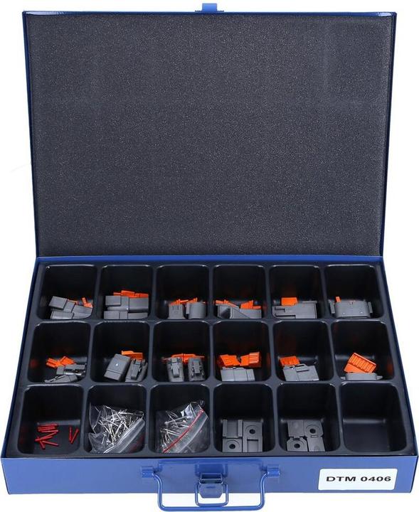 Actual product image Kalitec DEUTSCH Stecker Sortiment Kasten Set 154-teilige Verbinder Box DTM-Serie I Original vom deutschen Hä