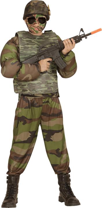 Actual product image Widmann Schusssichere Weste Camouflage für Kinder 6-10 Jahre (One size)