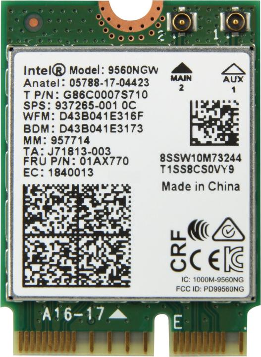 Actual product image Intel Wireless-AC 9560 (M.2 E Key)