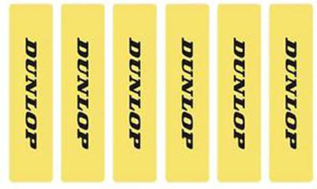 Dunlop lines, yellow, 12 pcs