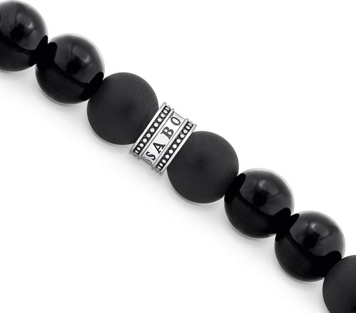 Actual product image Thomas Sabo Beads bracelet in blackened obsidian silver (17 cm, Blackened, 925 sterling silver)