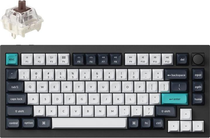 Actual product image Keychron Q1 MAX 75% Trådløst Keyboard Brown switche