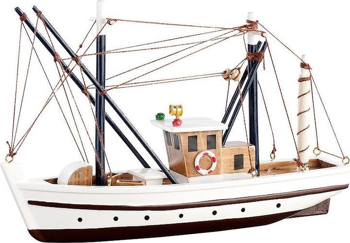 Produktbild Playtastic 3er-Set Schiff-Bausätze Fischkutter, Flaggschiff & Schlepper, aus Holz