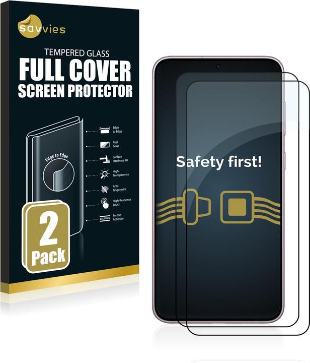 Actual product image Savvies Full-screen armoured glass screen protector (2 Piece, Samsung Galaxy S23+)