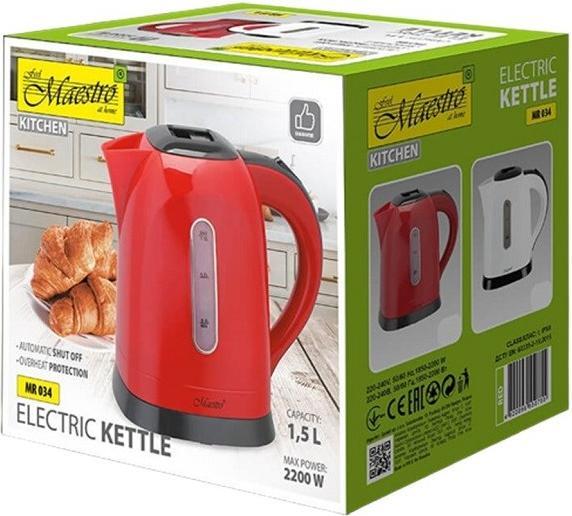 Produktbild Maestro electric kettle 1.5 l MR-034-Red (1.50 l)