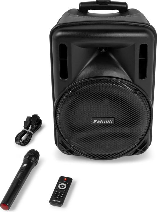 Image du produit Fenton Speaker Bluetooth - FT12LED MK2 karaoke box met LEDâ€™s, accu en microfoon - Voor (Actif)