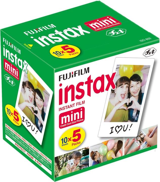 Fujifilm Instax Mini Sofortbildfilm (50 Stück) (Instax Mini Evo, Instax Mini 90, Instax Mini 9, Instax Mini, Instax Mini 90 NEO Classic, Instax Mini 8, Instax mini 12, Instax Mini 11, Instax Mini 70)