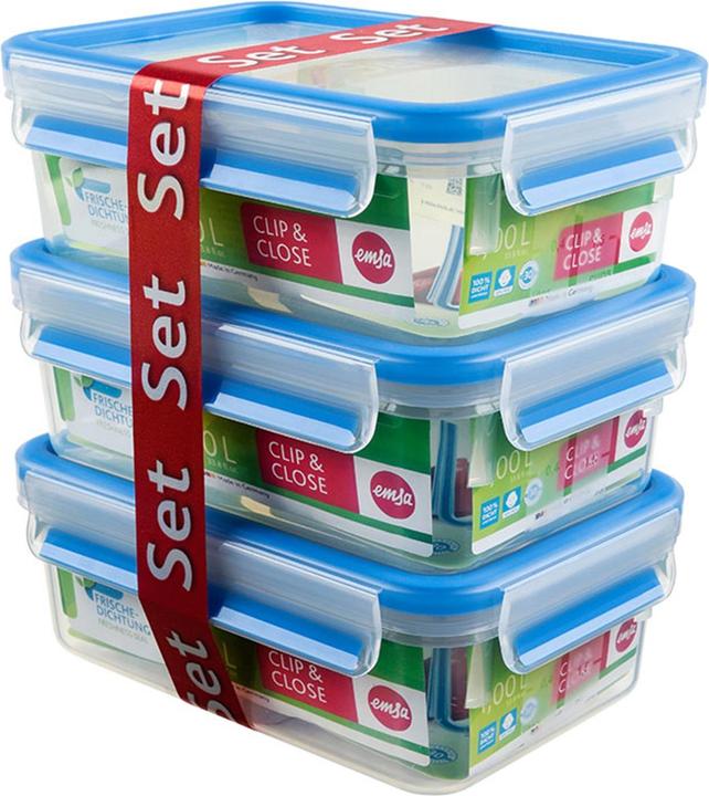 Produktbild Emsa 3D Clip&Close Set 3 x 1.0l (1 l)