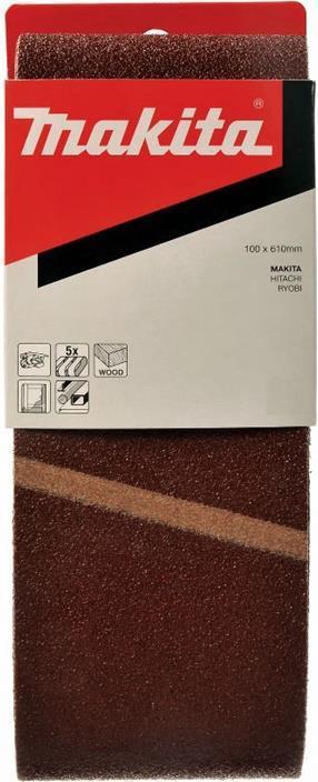 Immagine prodotto Makita P-36893 Nastro abrasivo 100x610 K60 (5 pezzi) 9403 9404 (60)