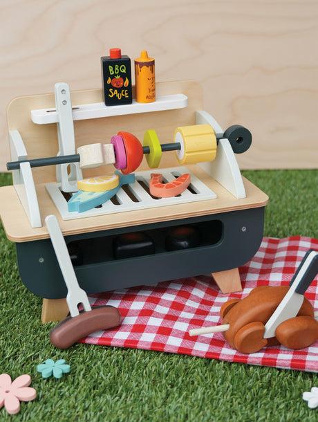 Actual product image Tender Leaf Toys Wooden barbecue play set