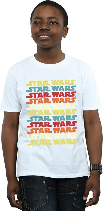 Immagine prodotto Star Wars Retro Repeat Logo Maglietta Ragazzi (152, 158)