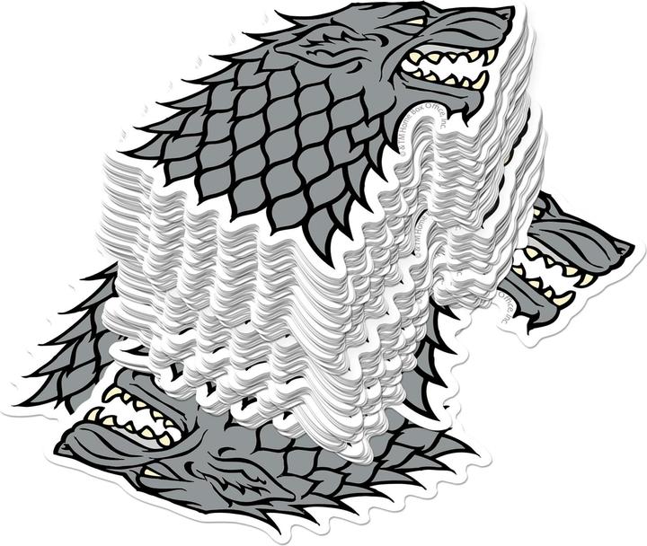 Game of Thrones Stark Aufkleber Deluxe 50erPack Vinyl