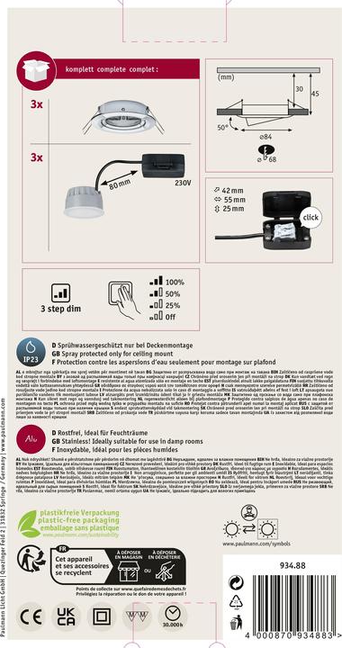 Actual product image Paulmann Nova recessed luminaire (460 lm)