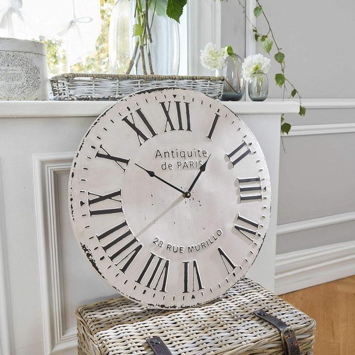 Produktbild Loberon Uhr Rue Murillo antikweiss/schwarz (57 cm)