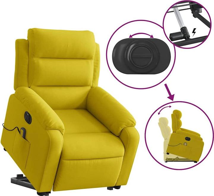 Produktbild VidaXL Massagesessel mit Aufstehhilfe Elektrisch Samt