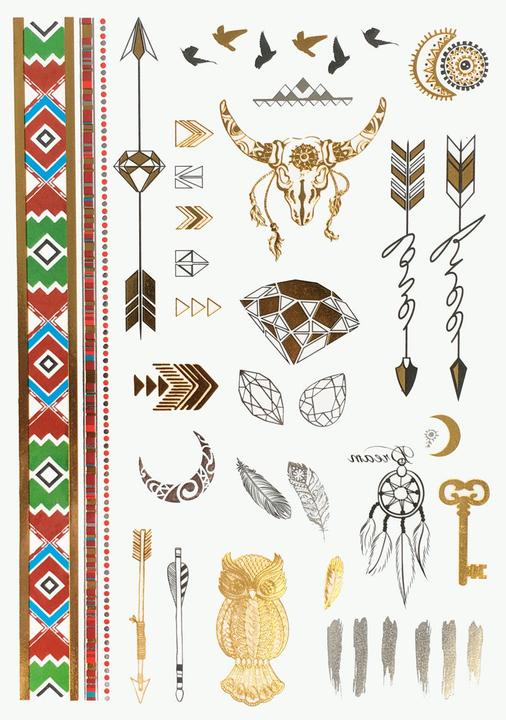 Produktbild PP Metallic Body Tattoos - Schamane