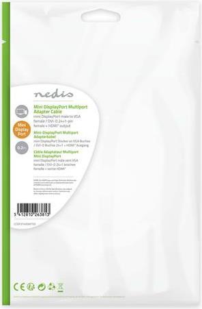 Produktbild Nedis Mini-DisplayPort Multiport Adapterkabel (0.20 m, DisplayPort)