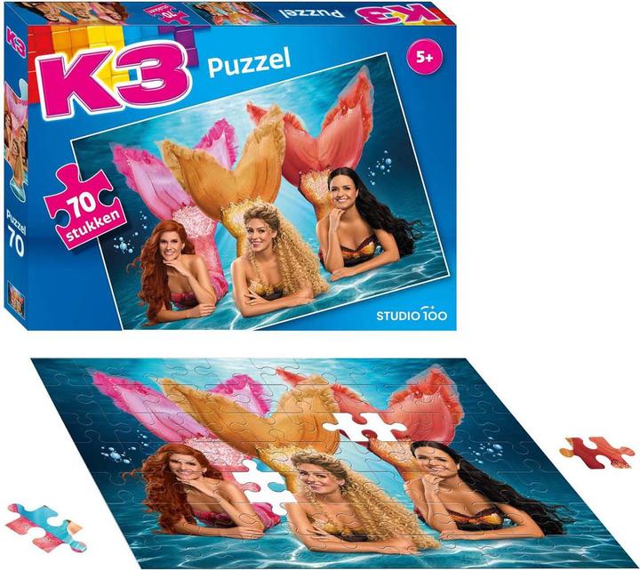 Image du produit K3 Puzzle avec affiche - La chanson de la sirène, 70 pièces. (70 pièces)