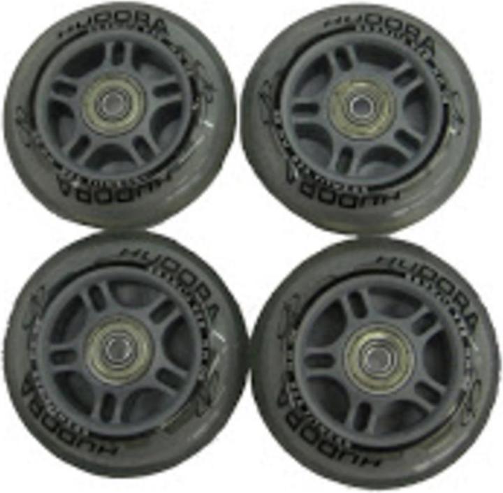 Hudora 4 Ersatzrollen 80x24 mm, inkl. ABEC-5 Kugellager (EOL) (80 mm)