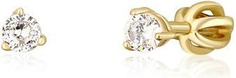 JVD Charming gold-plated stud earrings with zircons SVLE1501XH2GO - Diameter: 0.4 cm