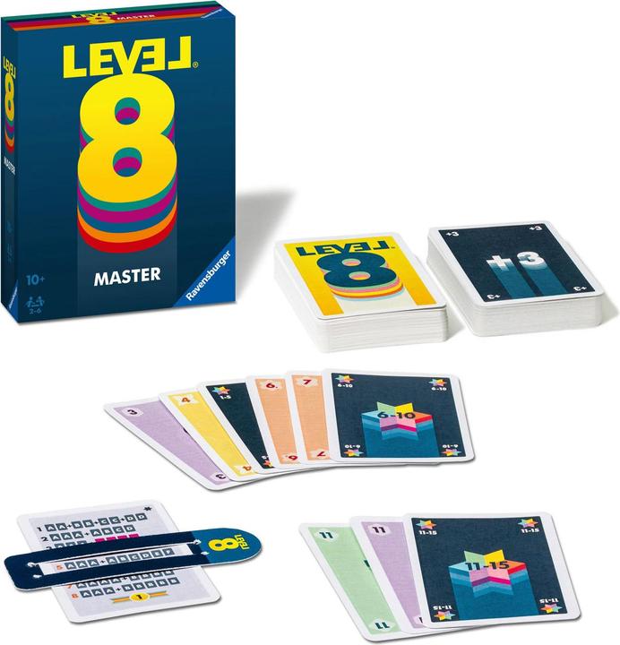 Actual product image Ravensburger Level 8 Master Card Game (Italian, German, Dutch, French)