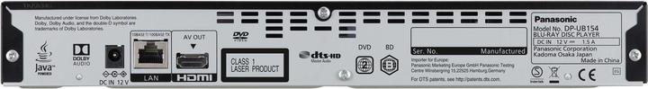 Actual product image Panasonic DP-UB154 (Bluray Player)