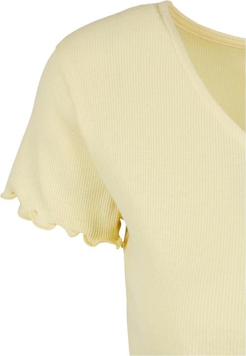 Actual product image Urban Classics Ladies Cropped Button Up Rib Tee - 12114 (S)