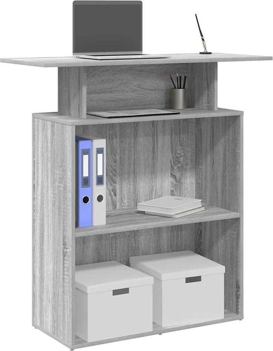 Produktbild VidaXL Empfangstheke Grau Sonoma 100x40x104 cm Holzwerkstoff Empfangstresen