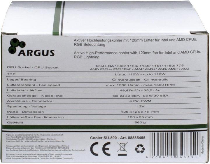 Image du produit Intertech Argus SU-800 (65 mm)