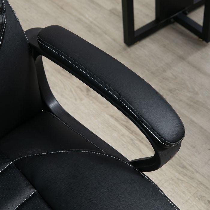 Produktbild Swisshandel24 Bürostuhl mit Massage ergonomisch Massage Sessel 6 Vibrationspunkte Leinen-Gefühl einstellbar Schwar