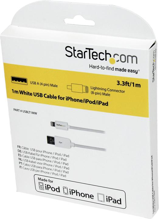 Immagine prodotto StarTech Cavo da USB a fulmine Mfi (1 m, USB 2.0)
