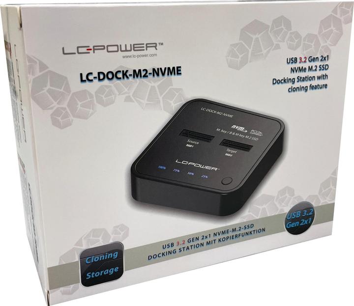 Immagine prodotto LC-Power LC-DOCK-M2-NVME per docking station 2x NVMe-M.2-SSD al dettaglio