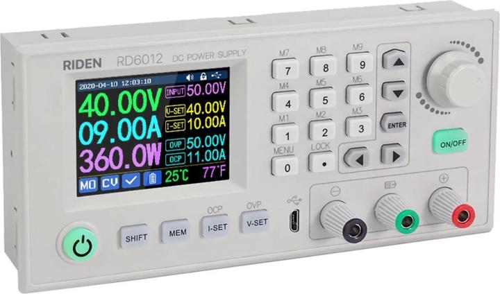 Actual product image RD Tech RD6012-W programmable laboratory power supply DC-DC converter 60V 12A 720W