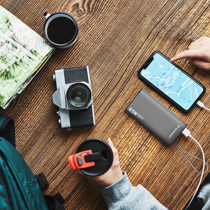 Produktbild Wozinsky Powerbank K65+ 65W 30000mAh 2x USB-C, 1x USB-A 65W - black (30000 mAh, 65 W, 65 Wh)