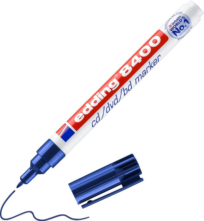 Produktbild Edding CD/DVD/BD Marker 8400 (Blau, 0.50 mm, 1 x)