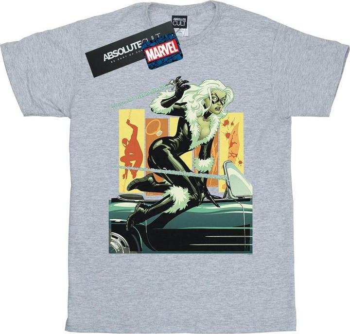 Actual product image Mens Black Cat Car T-Shirt (XL)